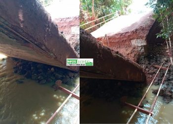 Mandiana: le pont reliant Kodjaran à Koundjan cède sous le poids de l’âge