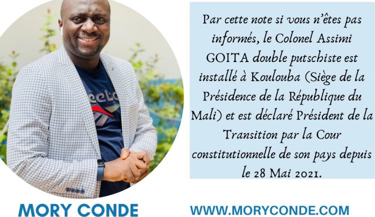 Crise Malienne: Mory CONDE s’adresse aux Chefs d’Etats de la CEDEAO et l’UA