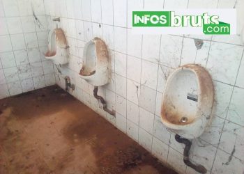 N’zérékoré : Images insoutenables des toilettes du bloc administratif rénové lors de la fête tournante (Constat)