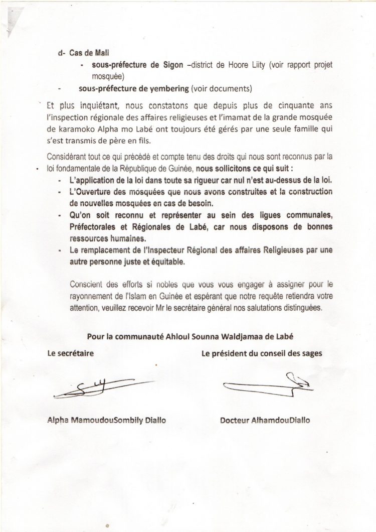 Labé :  Thierno Mamadou Badrou Bah dans le collimateur de la communauté Ahloul Sounna Waldjamaa
