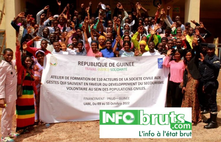 Labé : 110 acteurs de la société civile suivent une formation sur le secourisme