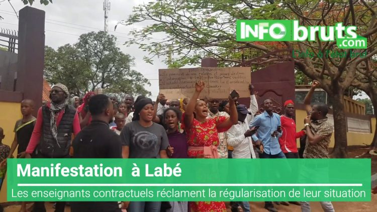 Labé : les enseignants contractuels manifestent pour la régularisation de leur situation