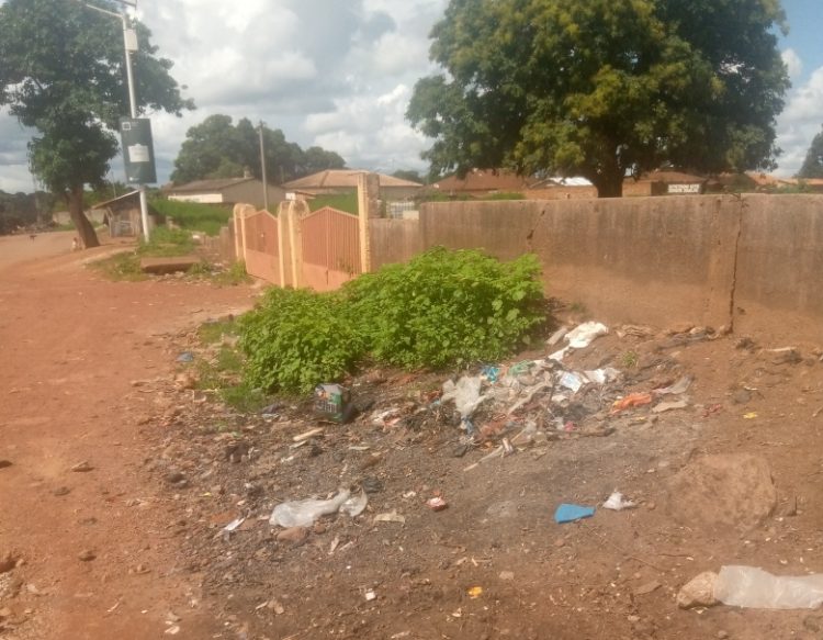 Incivisme à Labé : une partie de l’alentour du cimetière de Bowlouko, transformée en dépotoir d’ordures