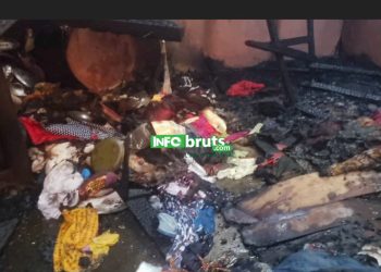 Kankan : Une maison de trois (03) chambres et une douche réduite en cendres dans un incendie.