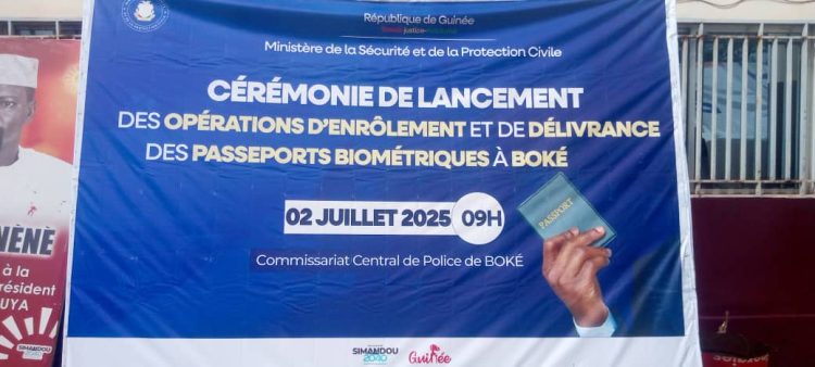 Boké : Le ministre Bachir Diallo lance officiellement l’enrôlement et la délivrance des passeports biométriques